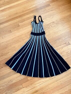 Forever 21 Striped Knit Sweater Dress | Fit & Flare Twirl Dress | XS